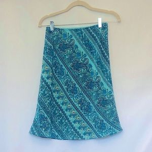 GAP vintage knee length silk skirt sz 2